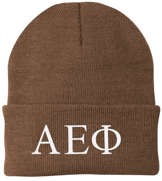 Alpha Epsilon Phi Lettered Beanies