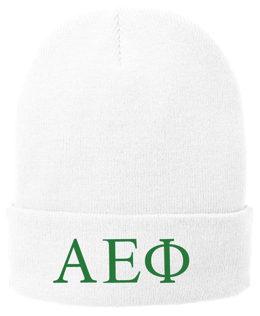 Alpha Epsilon Phi Lettered Beanies