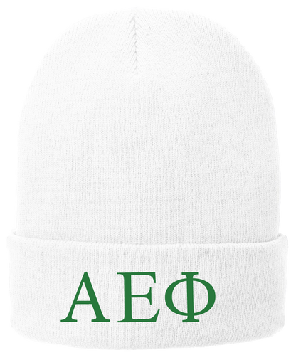 Alpha Epsilon Phi Lettered Beanies