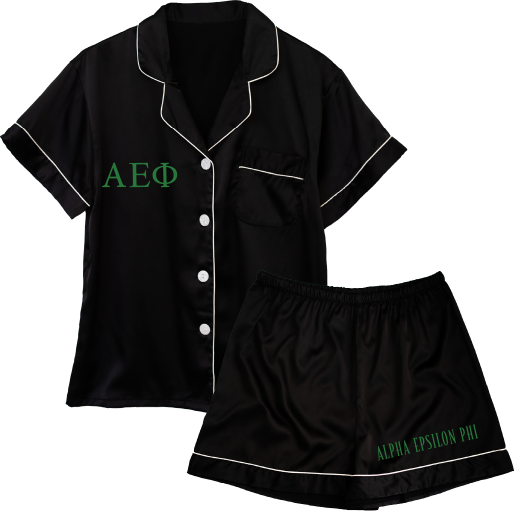 Alpha Epsilon Phi Embroidered Ladies' Pajama Sets