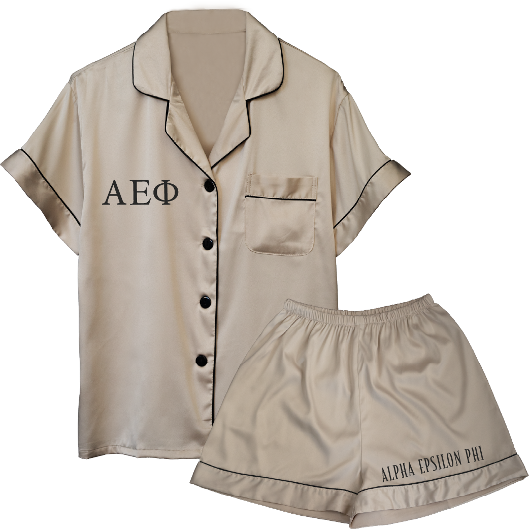 Alpha Epsilon Phi Embroidered Ladies' Pajama Sets