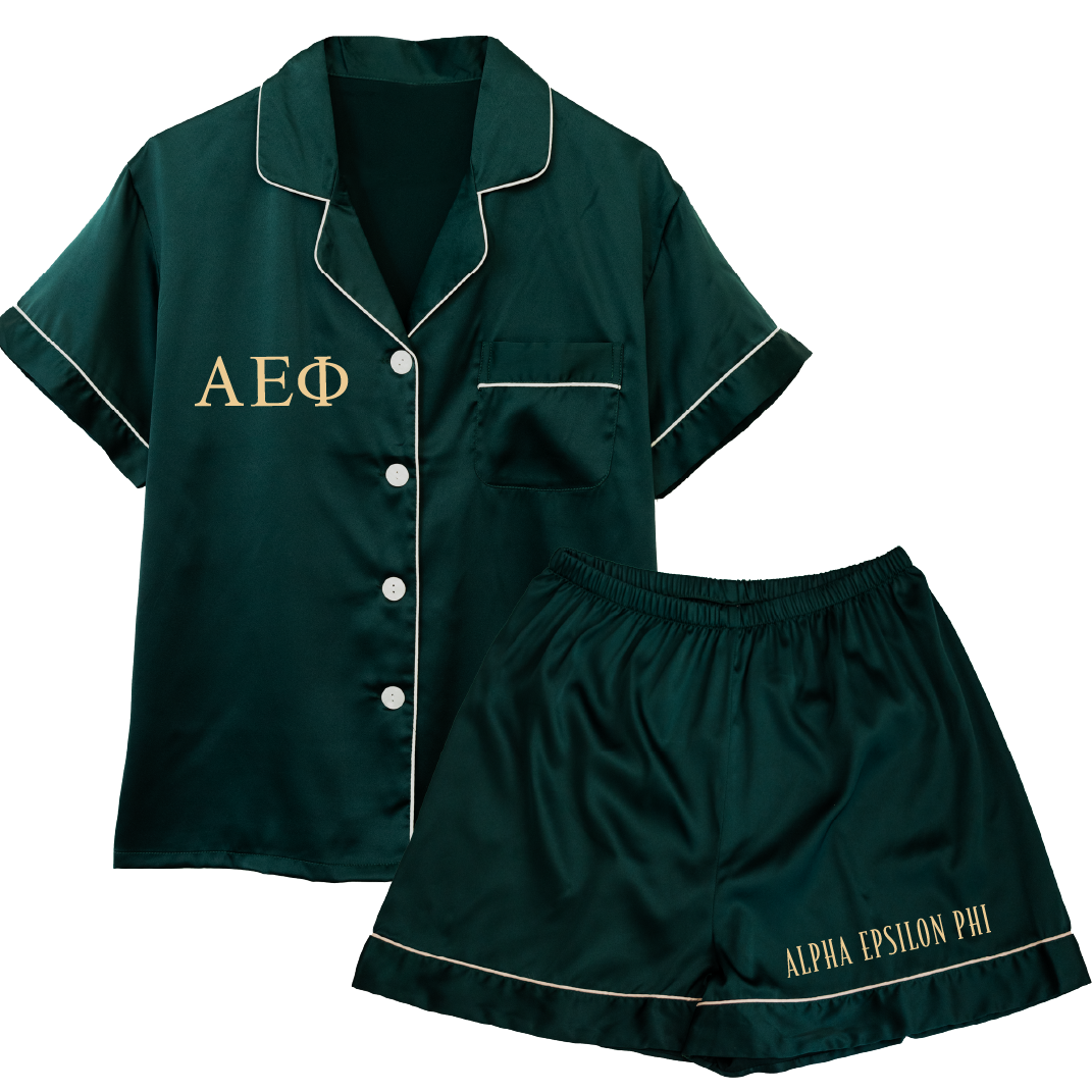 Alpha Epsilon Phi Embroidered Ladies' Pajama Sets