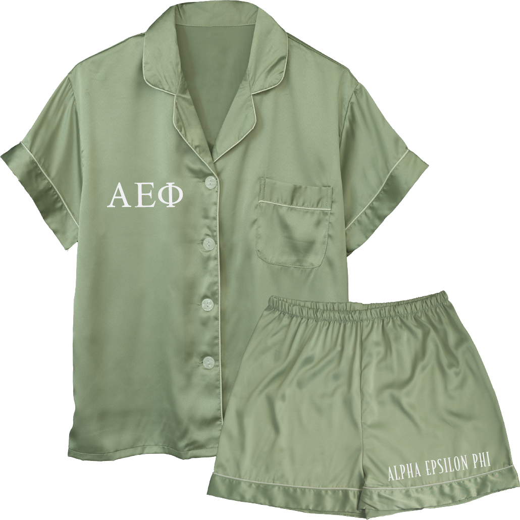 Alpha Epsilon Phi Embroidered Ladies' Pajama Sets