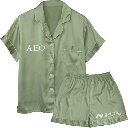 Alpha Epsilon Phi Embroidered Ladies' Pajama Sets