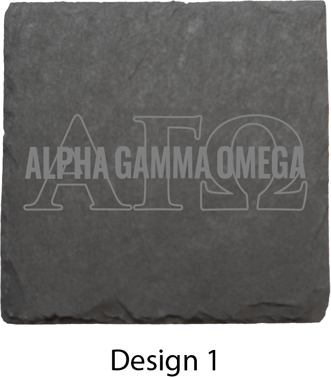 Alpha Gamma Omega Stone Coasters - 4-Pack