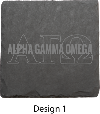 Alpha Gamma Omega Stone Coasters - 4-Pack