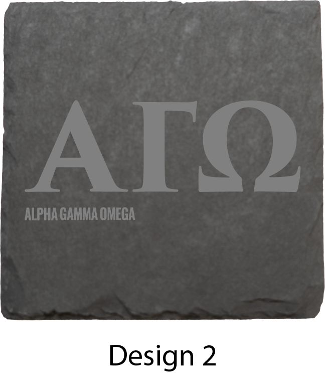 Alpha Gamma Omega Stone Coasters - 4-Pack