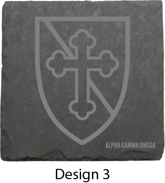 Alpha Gamma Omega Stone Coasters - 4-Pack