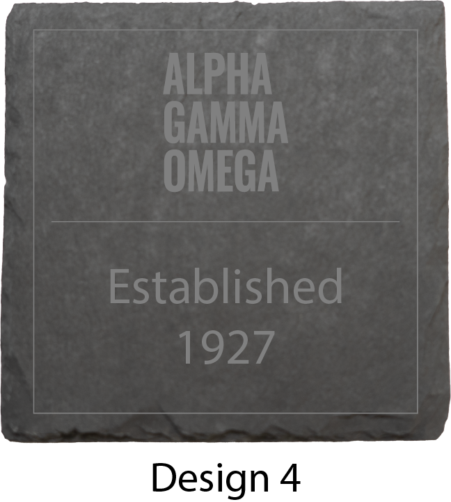 Alpha Gamma Omega Stone Coasters - 4-Pack
