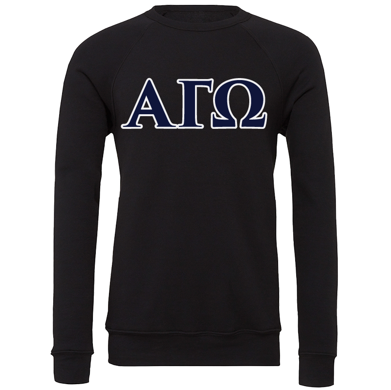 Alpha Gamma Omega Lettered Crewneck Sweatshirts