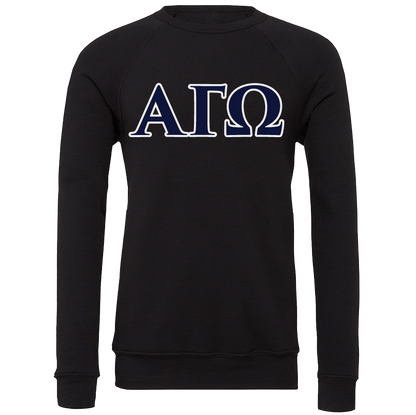 Alpha Gamma Omega Lettered Crewneck Sweatshirts
