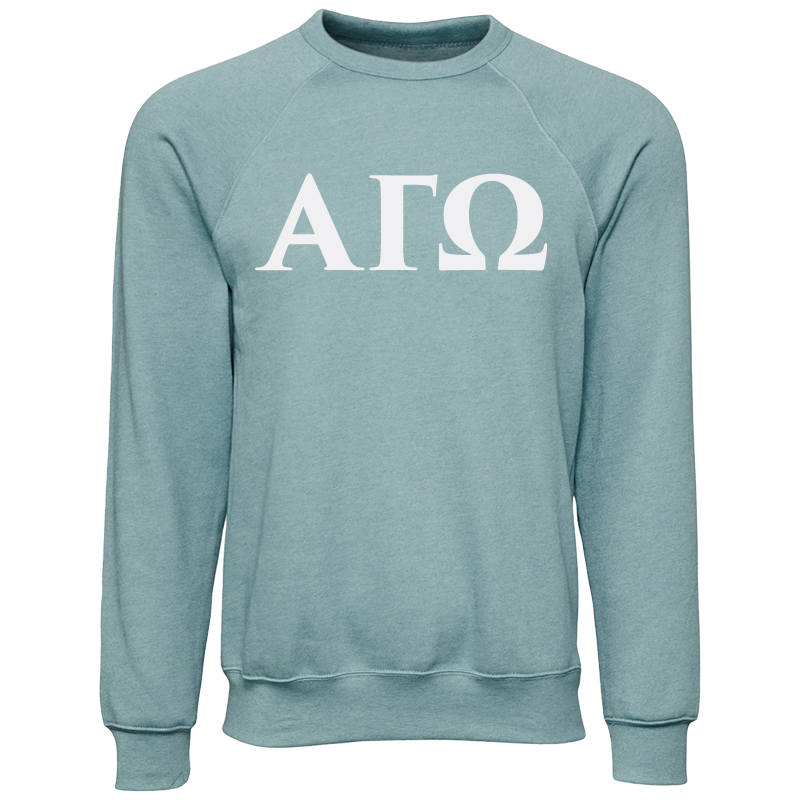 Alpha Gamma Omega Lettered Crewneck Sweatshirts