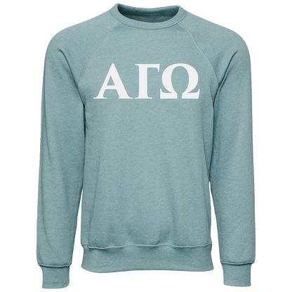 Alpha Gamma Omega Lettered Crewneck Sweatshirts