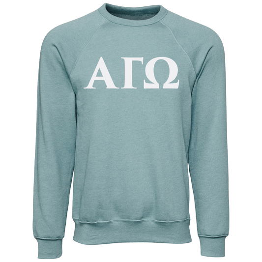 Alpha Gamma Omega Lettered Crewneck Sweatshirts