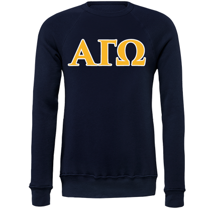 Alpha Gamma Omega Lettered Crewneck Sweatshirts