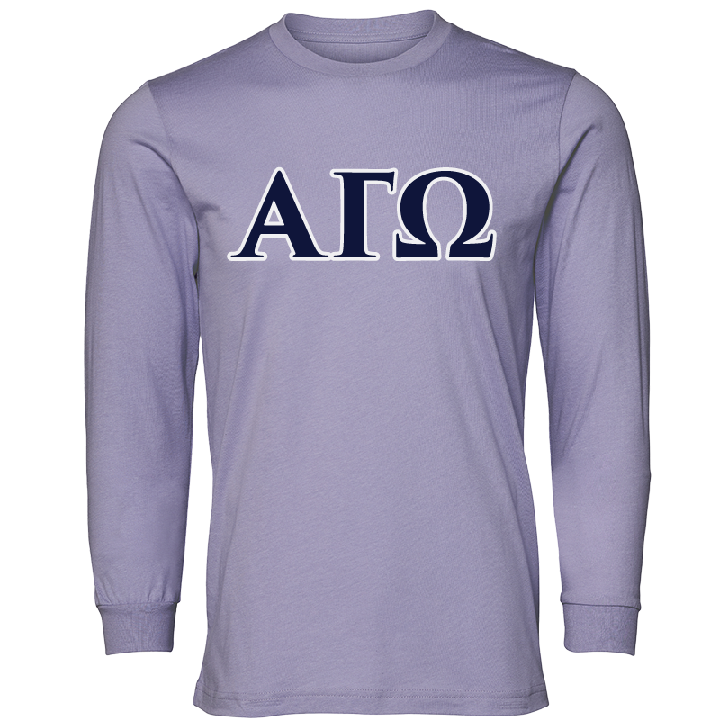 Alpha Gamma Omega Lettered Long Sleeve T-Shirts