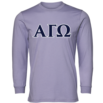 Alpha Gamma Omega Lettered Long Sleeve T-Shirts