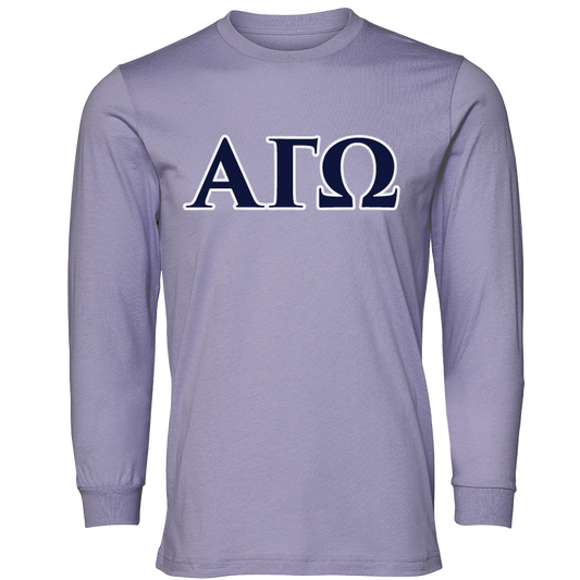 Alpha Gamma Omega Lettered Long Sleeve T-Shirts