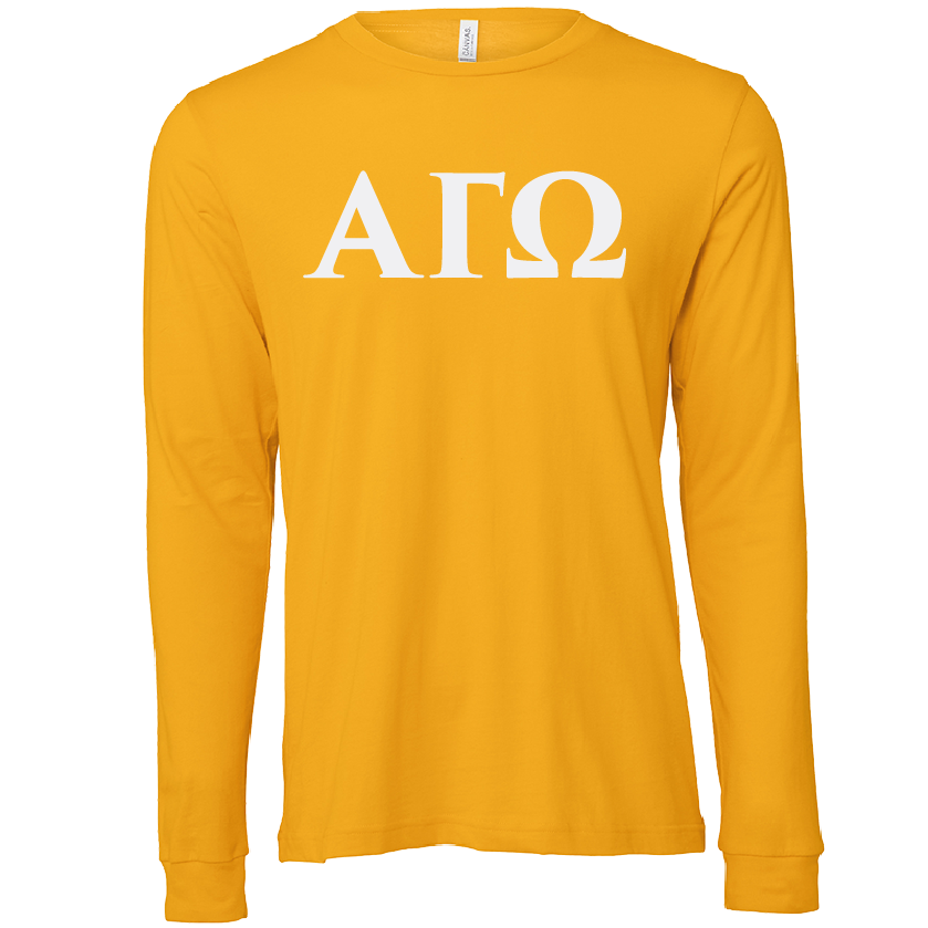 Alpha Gamma Omega Lettered Long Sleeve T-Shirts