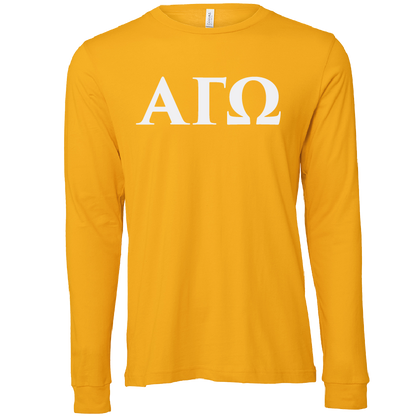 Alpha Gamma Omega Lettered Long Sleeve T-Shirts