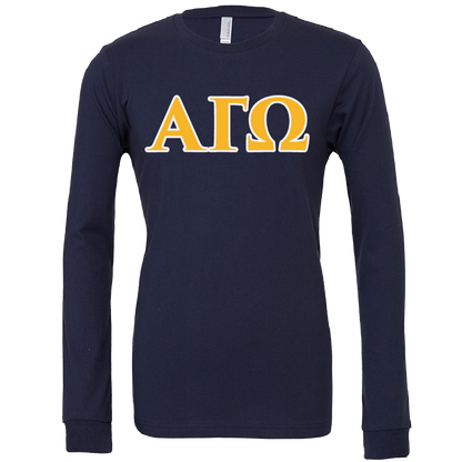 Alpha Gamma Omega Lettered Long Sleeve T-Shirts