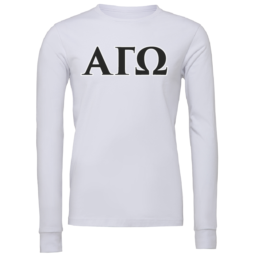 Alpha Gamma Omega Lettered Long Sleeve T-Shirts