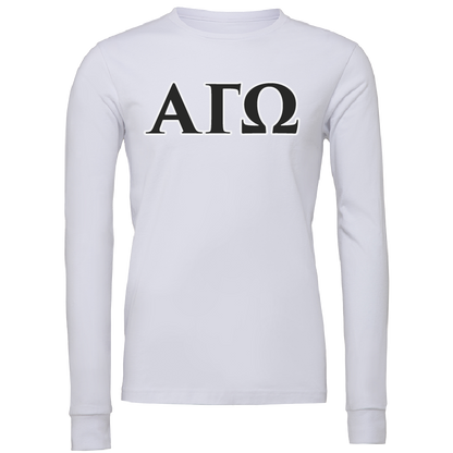Alpha Gamma Omega Lettered Long Sleeve T-Shirts