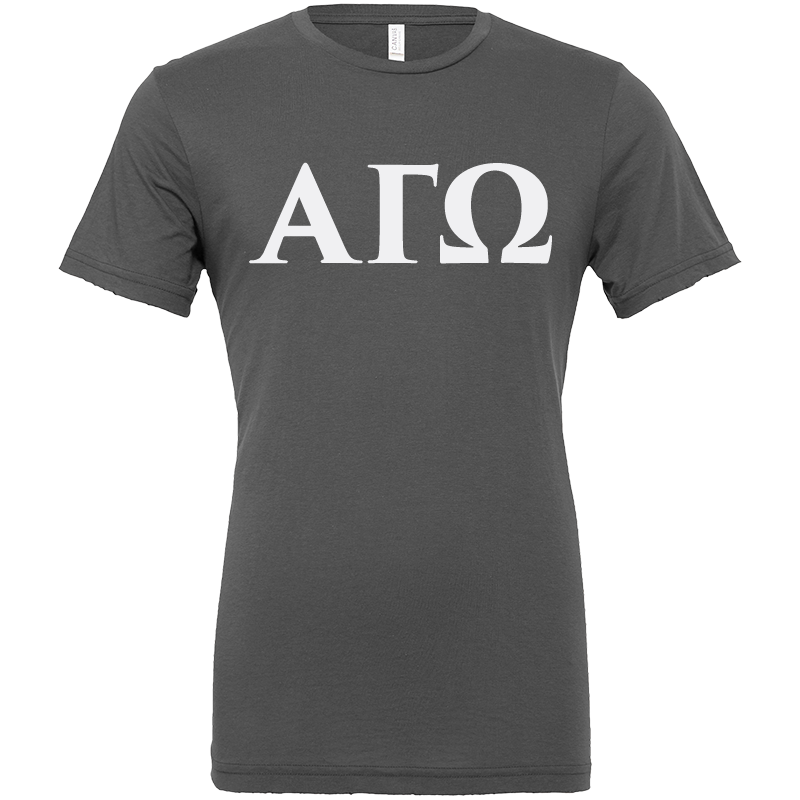 Alpha Gamma Omega Lettered Short Sleeve T-Shirts
