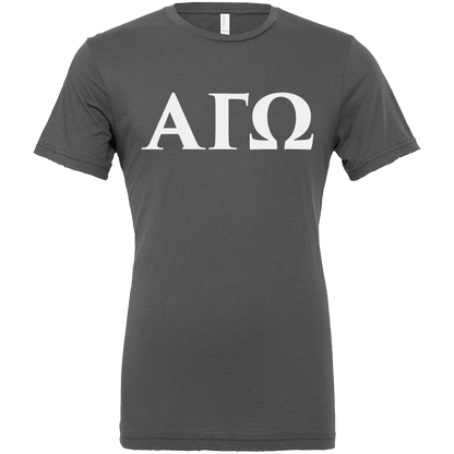 Alpha Gamma Omega Lettered Short Sleeve T-Shirts