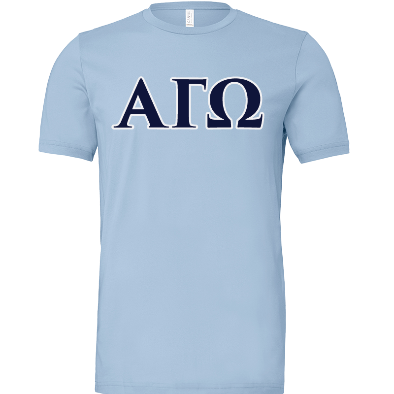 Alpha Gamma Omega Lettered Short Sleeve T-Shirts