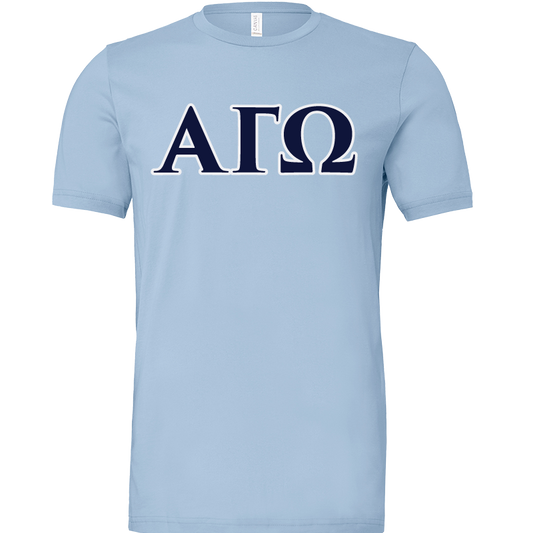 Alpha Gamma Omega Lettered Short Sleeve T-Shirts