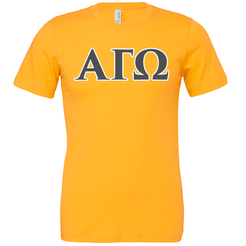 Alpha Gamma Omega Lettered Short Sleeve T-Shirts
