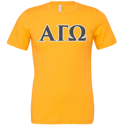 Alpha Gamma Omega Lettered Short Sleeve T-Shirts