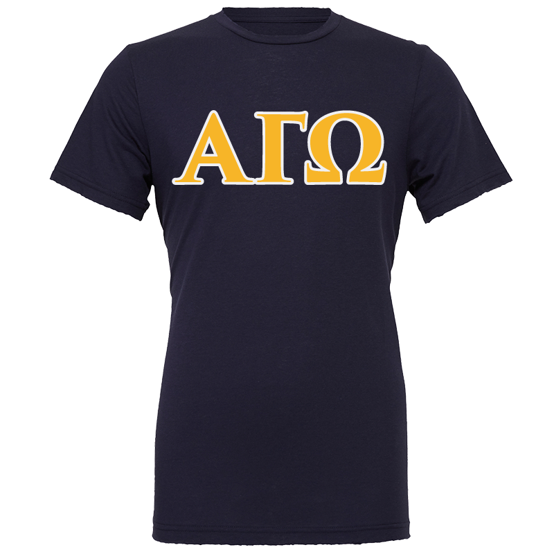 Alpha Gamma Omega Lettered Short Sleeve T-Shirts
