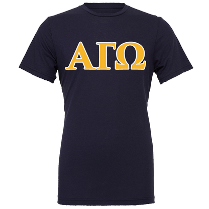 Alpha Gamma Omega Lettered Short Sleeve T-Shirts