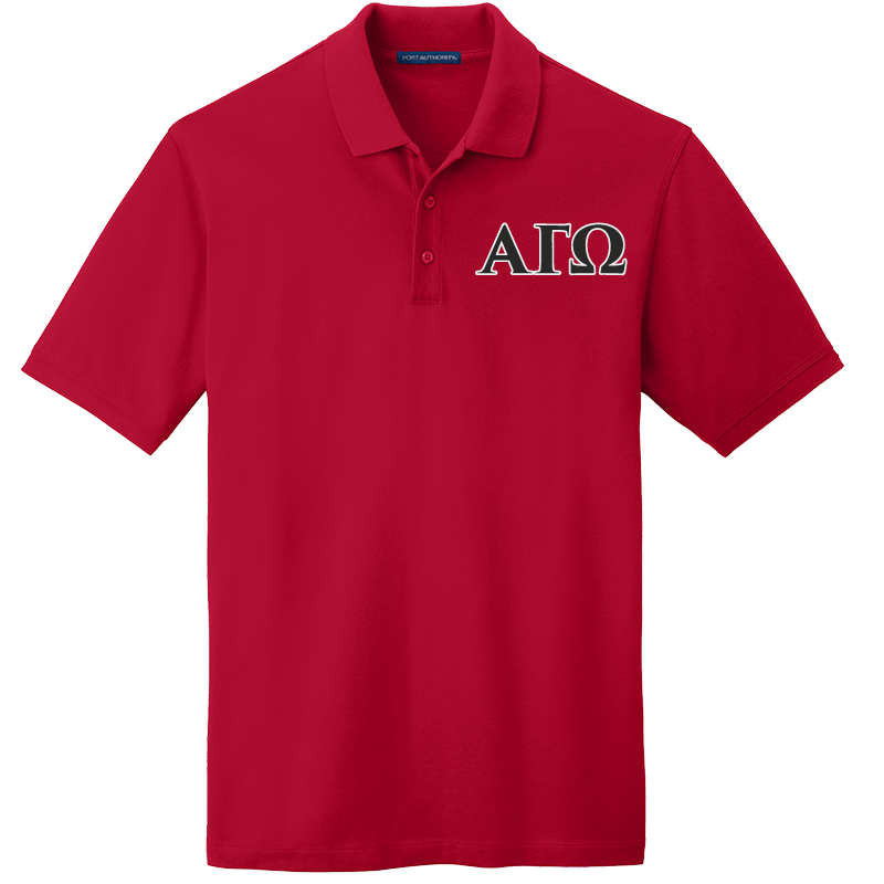 Alpha Gamma Omega Men's Embroidered Polo Shirt