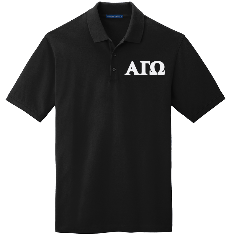 Alpha Gamma Omega Men's Embroidered Polo Shirt
