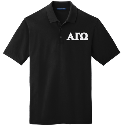 Alpha Gamma Omega Men's Embroidered Polo Shirt