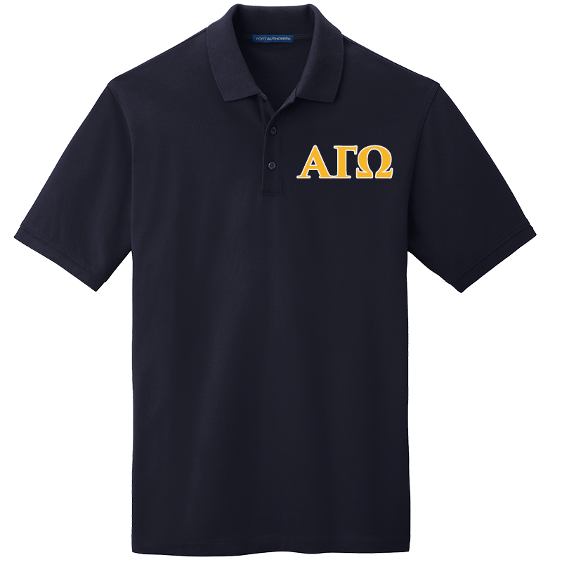 Alpha Gamma Omega Men's Embroidered Polo Shirt
