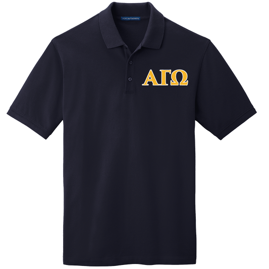 Alpha Gamma Omega Men's Embroidered Polo Shirt