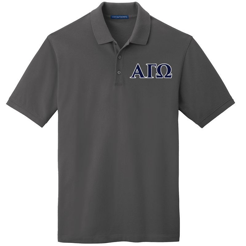 Alpha Gamma Omega Men's Embroidered Polo Shirt