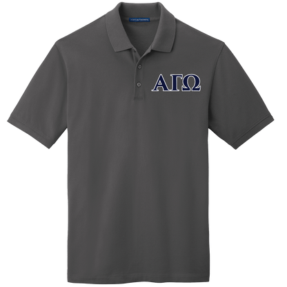 Alpha Gamma Omega Men's Embroidered Polo Shirt