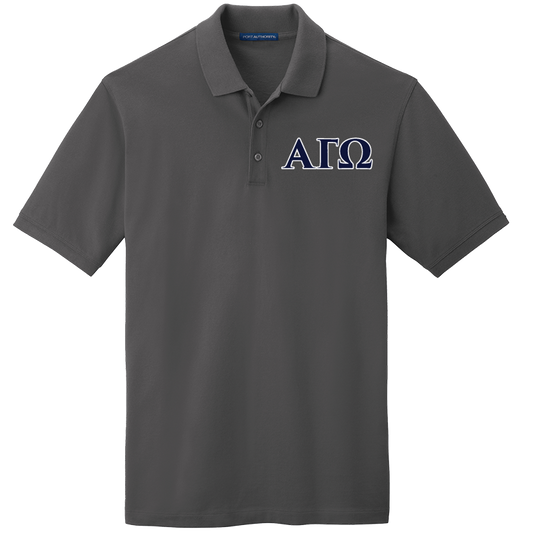 Alpha Gamma Omega Men's Embroidered Polo Shirt