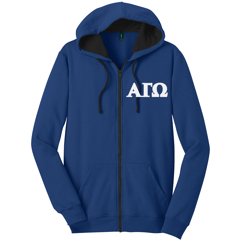 Alpha Gamma Omega Zip-Up Hooded Sweatshirts