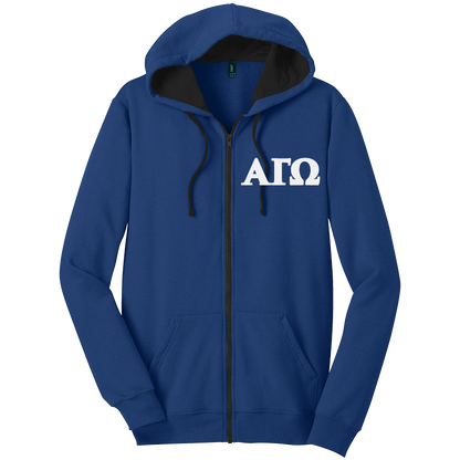 Alpha Gamma Omega Zip-Up Hooded Sweatshirts