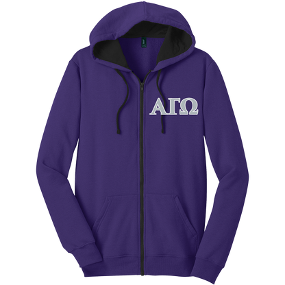 Alpha Gamma Omega Zip-Up Hooded Sweatshirts