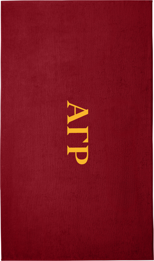 Alpha Gamma Rho Lettered Beach Towels