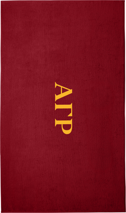 Alpha Gamma Rho Lettered Beach Towels