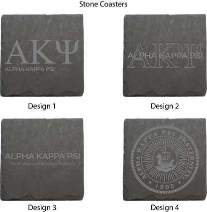 Alpha Kappa Psi Stone Coasters - 4-Pack