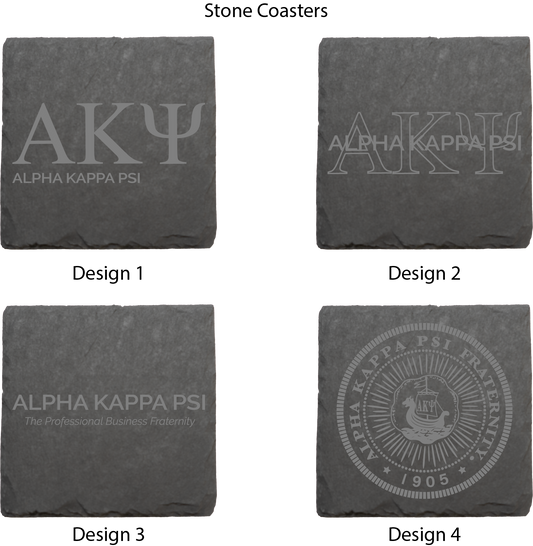 Alpha Kappa Psi Stone Coasters - 4-Pack